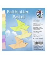 Faltblätter Pastell-Farben 14x14cm, 10 Pastellfarben, 100Blatt
