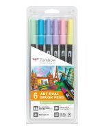 TOMBOW ABT Dual Brush Pen 6er Set Pastellfarben 