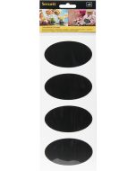 Kreidetafel-Sticker OVAL schwarz
