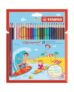 STABILO aquacolor Farbstifte Kids Design 24er Etui 
