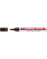 EDDING Permanent Marker 3000 1,5-3mm dunkelbraun 