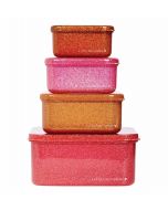ALLC Lunch & Snack Box-Set Glitter Herbst pink 4 Stück