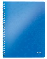 LEITZ Spiralbuch WOW A4 80 Blatt liniert blau