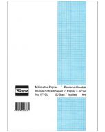  Millimeterpapier Block weiss, 1mm kariert, 50 Blatt, A4
