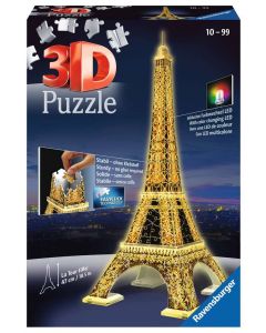 Puzzle 3D Eiffelturm bei Nacht, ab 12+