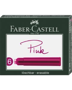 FABER CASTELL Tintenpatrone pink 6 Stück 