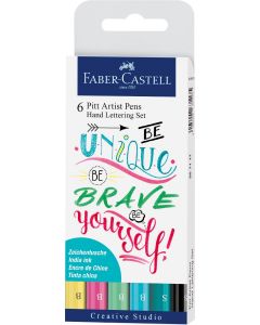 Faber Castell Pitt Artist Pen Handlettering Pastell 6er Etui