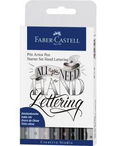 Faber Castell Pitt Artist Pen Handlettering schwarz 8er Etui