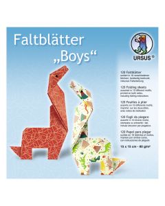 Faltblätter Design Boys 15x15cm, 10 Designs, 120Blatt