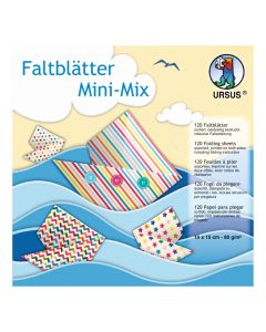 Faltblätter Mini-Mix 15x15cm, 10 Muster, 120Blatt