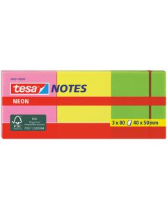 Neon Notes 40x50mm 3 Farben ass. 3x80 Blatt 