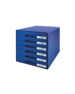 Schubladenbox Plus blau 6 Fächer 