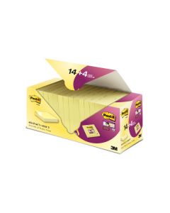 Notes Promo Pack 77x76mm canary yellow 14+4 