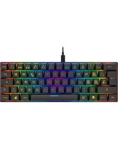 DELTACO TKL Gaming Tastatur mech RGB, red switch, schwarz