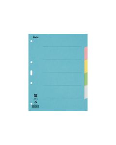 Register Karton farbig A4 6-teilig, blanko 