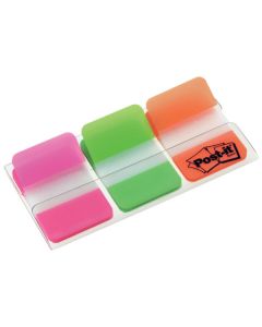 Index Strong 25,4x38mm 3-farbig/3x22 Tabs pink, neon grün, orange
