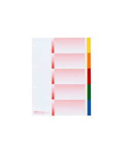 Register Kolmaflex blanko A4 mehrfarbig, 5-teilig 