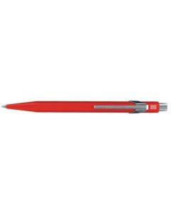 CARAN D'ACHE Kugelschreiber 849 Metall rot, Schrift blau 