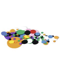 URSUS Moosgummi Kreise, 200 Stück assortiert in Farben und Grössen