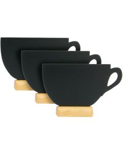 Tisch-Kreidetafel CUP-3 schwarz, 3 Stück