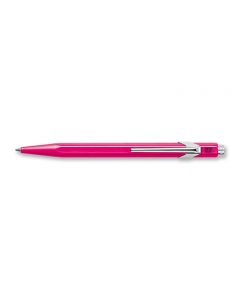 CARAN D'ACHE Kugelschreiber 849 Metall rosa, Schrift blau 