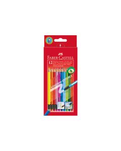 Faber Castell Radierbare Farbstifte sechskant 12 Farben 