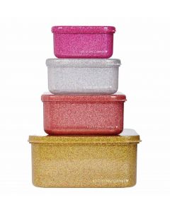 ALLC Lunch & Snack Box-Set Glitter Gold blush 4 Stück