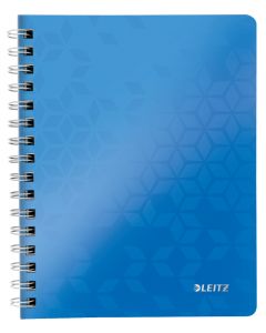 LEITZ Spiralbuch WOW A5 80 Blatt liniert blau